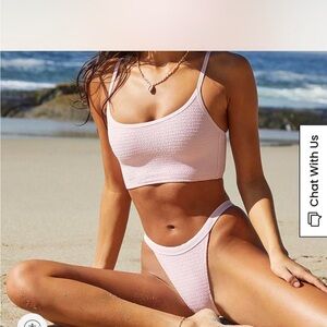NWT pacsun Thea baby pink bikini size small